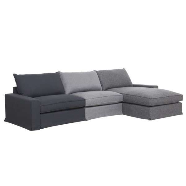 Угловой диван Oscar серого цвета