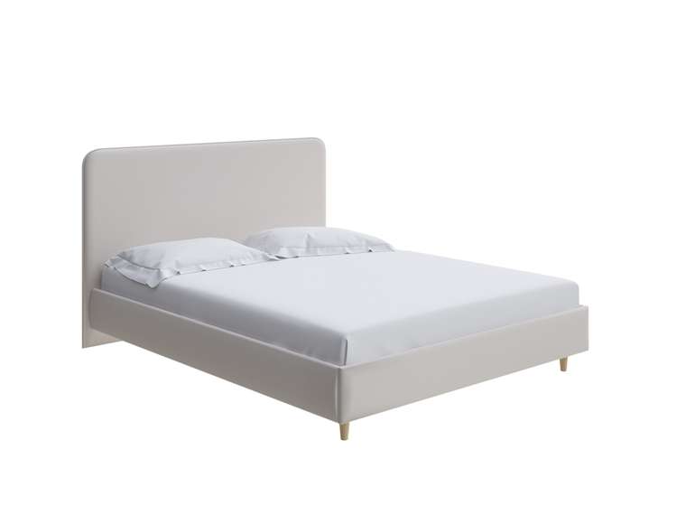 Кровать Mia 160х200 молочного цвета