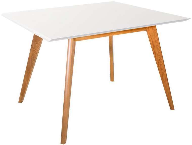 Обеденный стол Лунд L с белой столешницей 