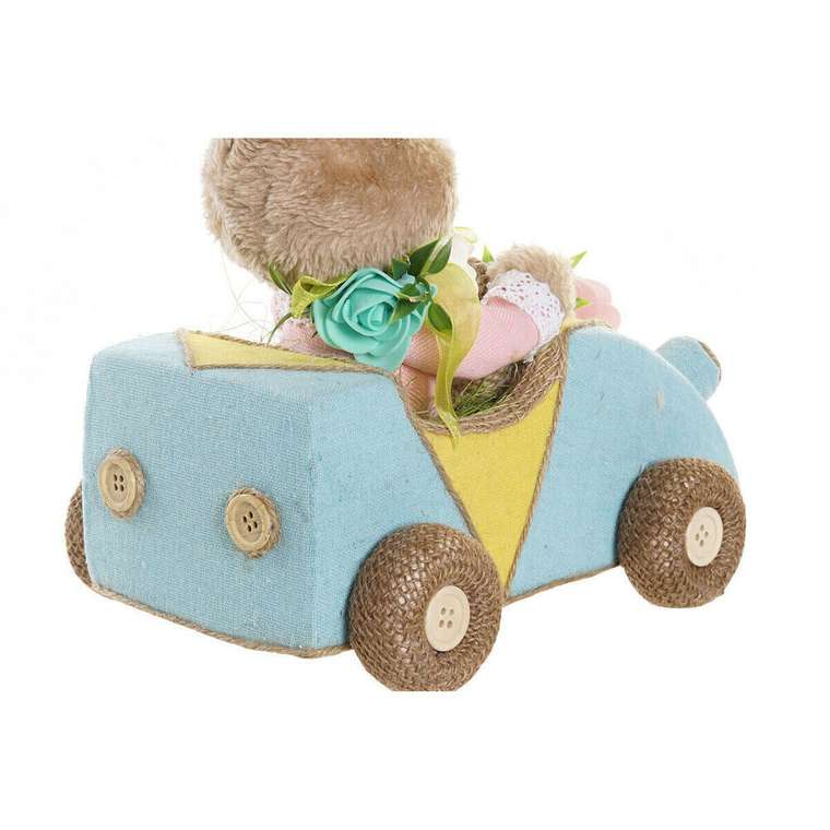 Декоративная фигура 23 x 15 x 29 cm Синий Розовый Коричневый Кролик (2 штук)