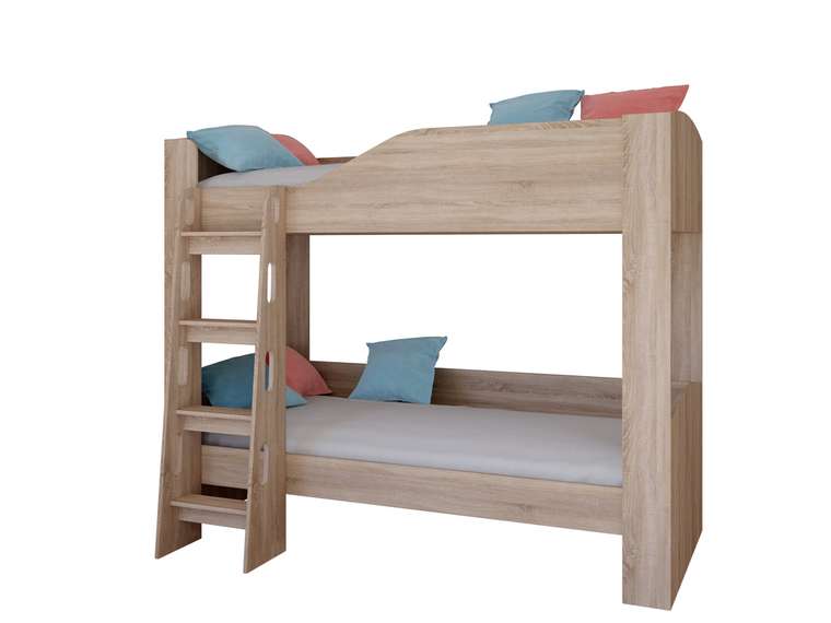 Двухъярусная кровать Астра-2 80х190 цвета Дуб сонома