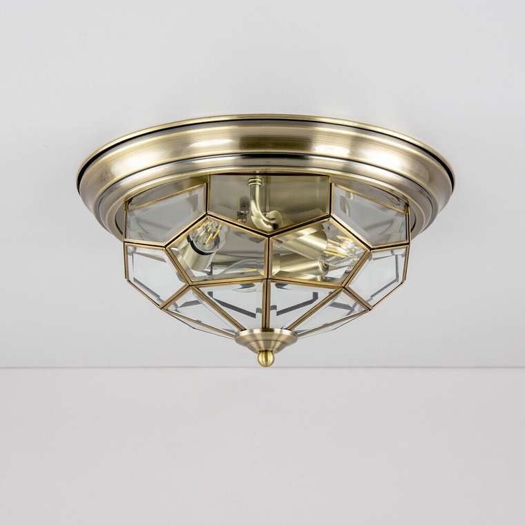 Citilux Витра-1 CL442530 Люстра потолочная витражная Бронза