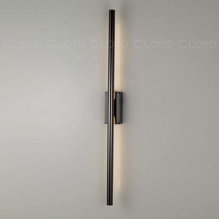 Бра Cloyd LINEAS-A W1 / выс. 60 см- 3000K - черный блестящий
