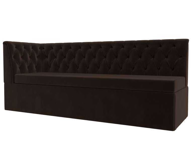 Диван-кровать Маркиз коричневого цвета с углом слева
