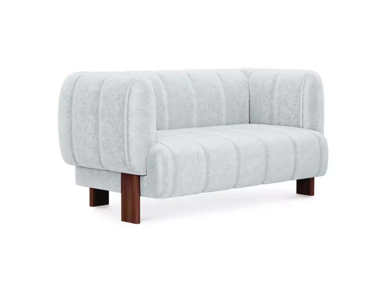 Диван Cassis М светло-голубого цвета с коричневыми ножками