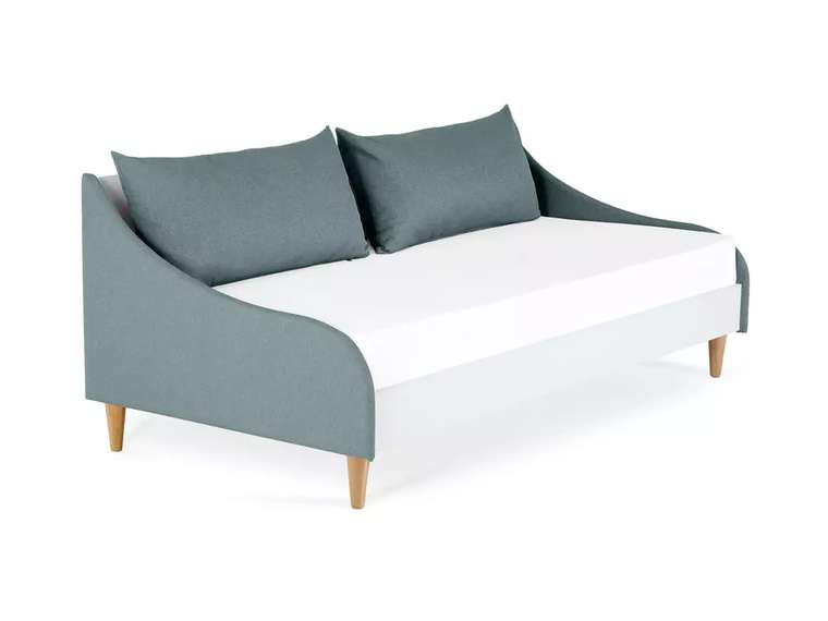 Кровать Rili 90х190 бело-голубого цвета