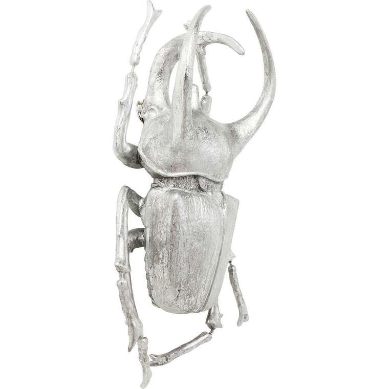 Украшение настенное Beetle серебряного цвета