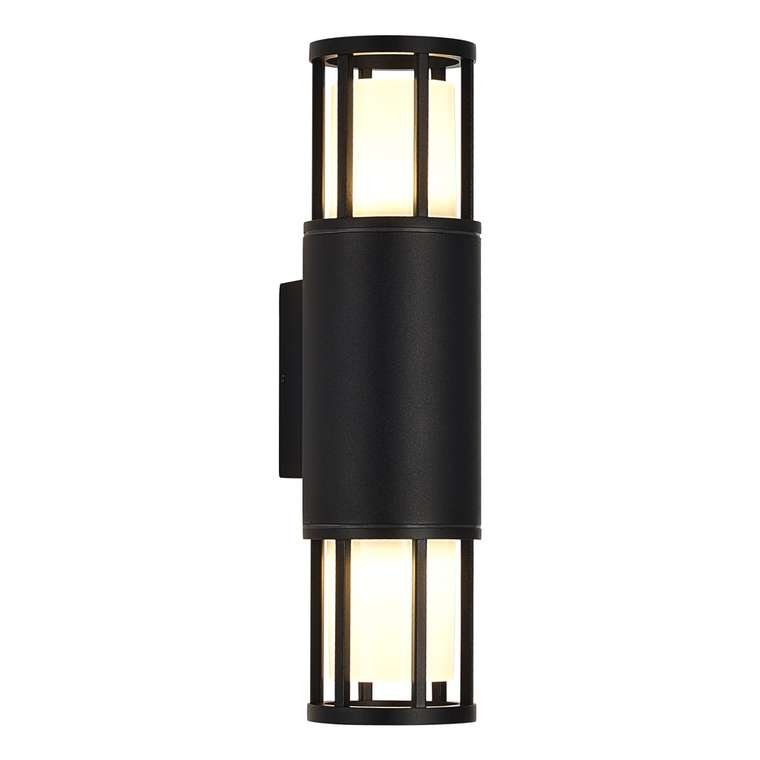 Светильник уличный настенный ST-Luce черный/черный GU10 2*15W MESA