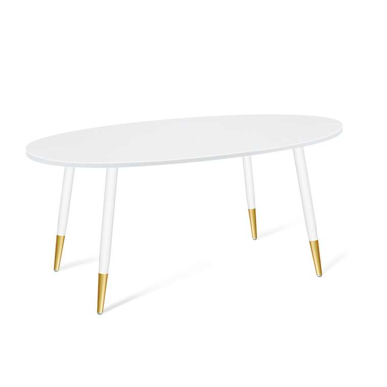 Обеденный стол Chalawan бело-золотого цвета