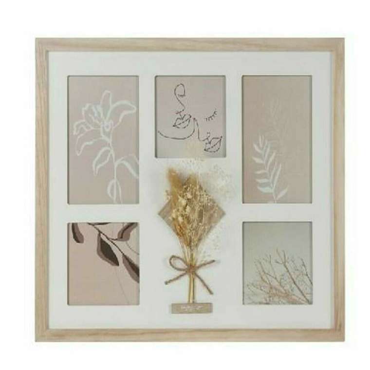 Фоторамка 39 x 1,2 x 33 cm Стеклянный Натуральный Shabby Chic