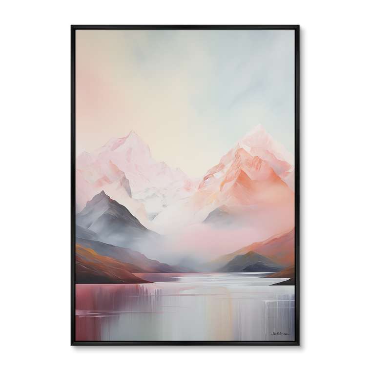 Репродукция картины Landscape collection, Pink Mountains, No 1, 2024г.