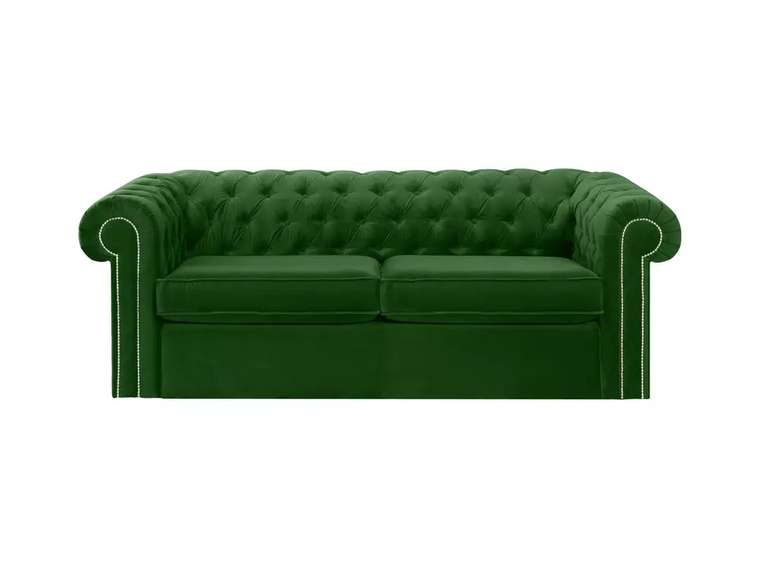 Диван Chesterfield зеленого цвта