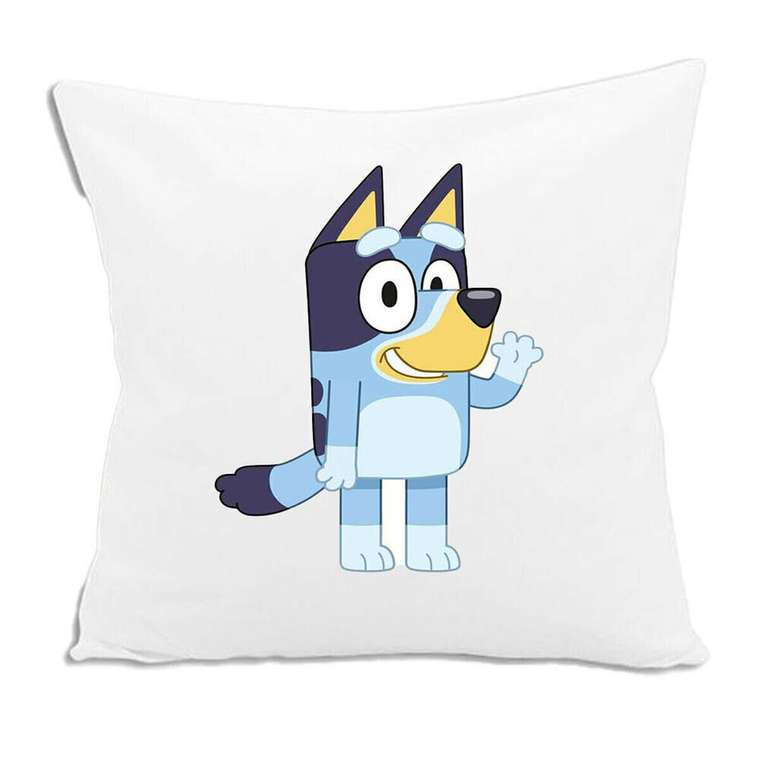 Подушка 3D Bluey Белый 30 x 30 см Квадратный