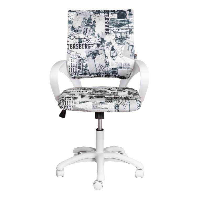 Офисный стул поворотный Ricci белого цвета