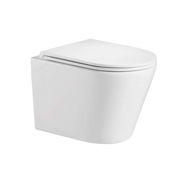 Комплект 3 в 1 инсталляция Berges Atom Line 410 + Подвесной унитаз WeltWasser Salzbach 043 GL-WT + кнопка черная, хром