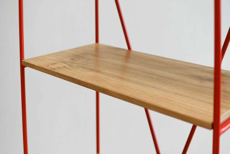 Стеллаж Rack Sticks Ply 60 красного цвета