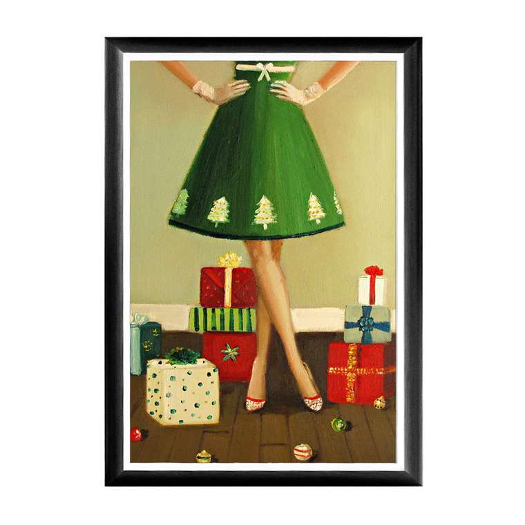 Арт-постер Рождественское платье в раме из полистирола