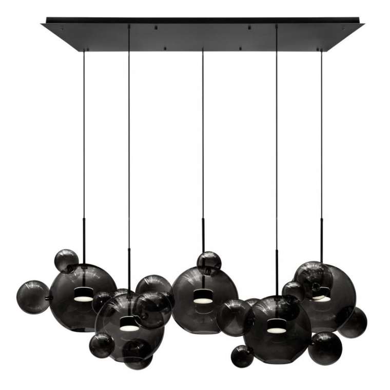 Подвесная люстра Bolle 2029-S5 (стекло, цвет дымчатый)