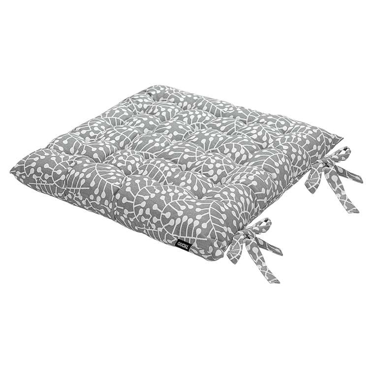 Подушка на стул Scandinavian Touch 40х40 серого цвета