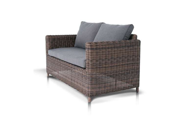 Диван двухместный "Макиато" коричневый