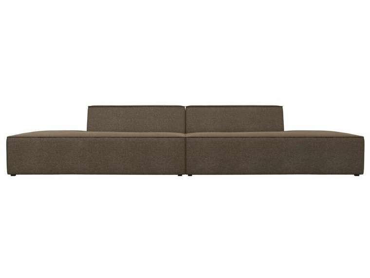 Прямой модульный диван Монс Лофт коричневого цвета
