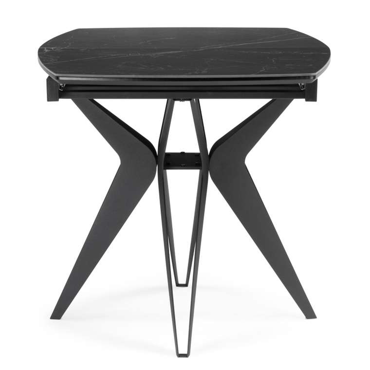 Раздвижной обеденный стол Риполь 140 черного цвета