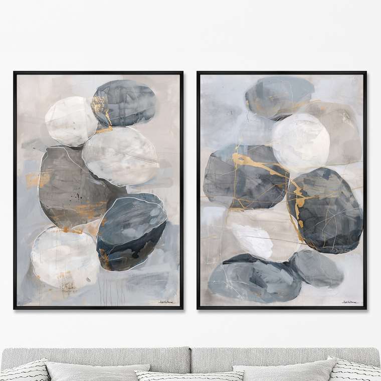 Набор из 2-х репродукций картин на холсте Природный Камень, 2025г.