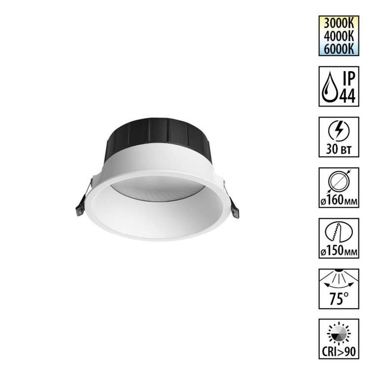 Встраиваемый светильник Clara 359557 (металл, цвет белый)