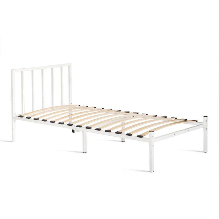 Металлическая кровать Bruno 90х200 белого цвета