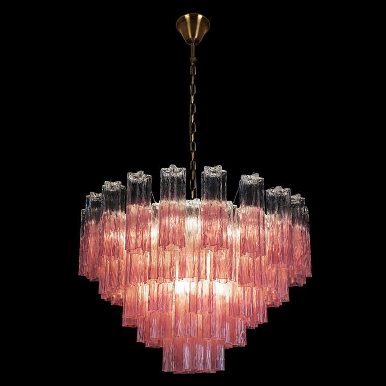 Подвесная люстра Murano 10580/800 Clear pink (стекло, цвет розовый)