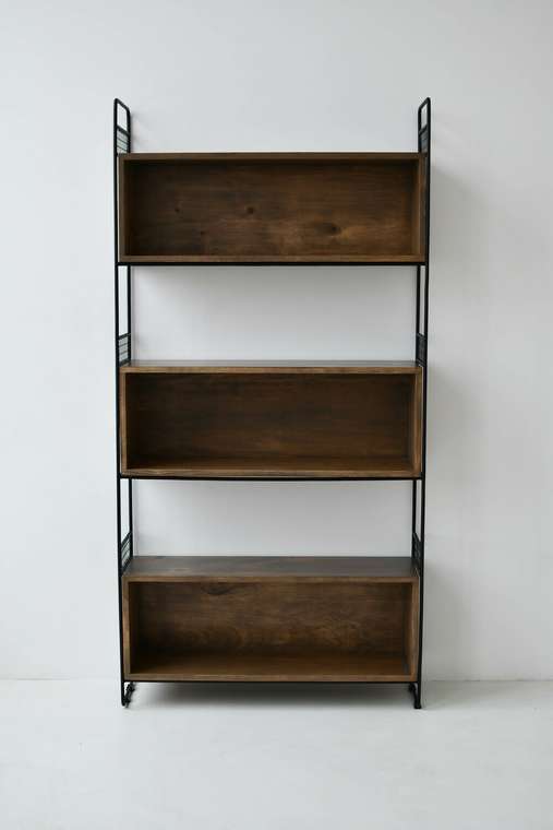 Стеллаж Poplar Rack черно-коричневого цвета