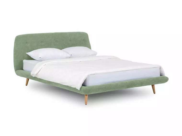 Кровать Loa 160х200 зеленого цвета 