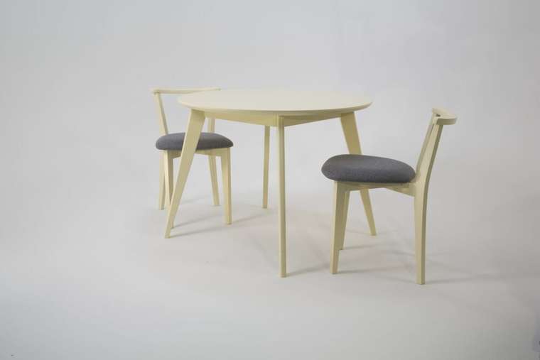 Обеденная группа Сканди D90 серо-бежевого цвета