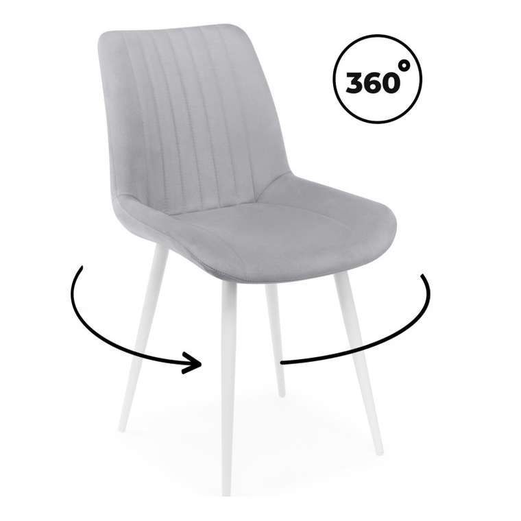 Обеденный стул Седа 360 светло-серого цвета