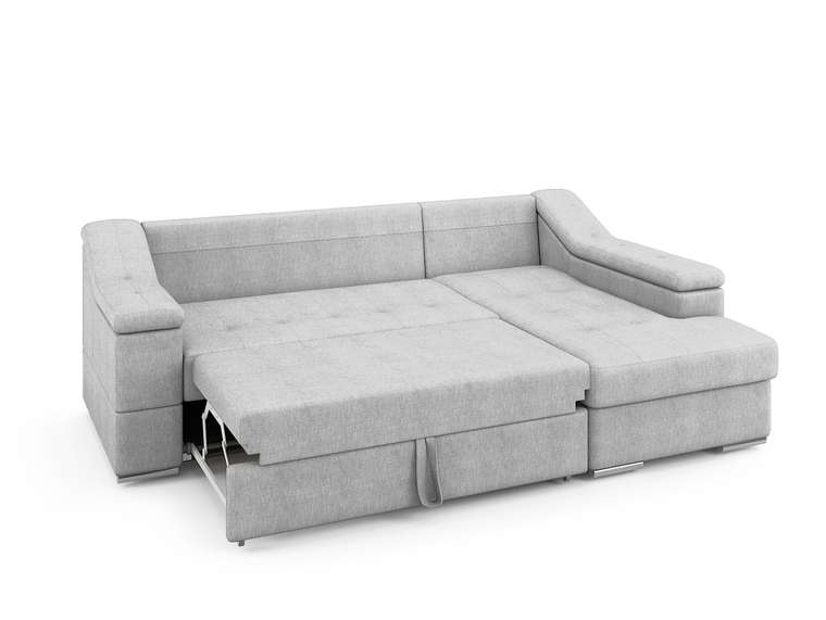 Угловой раскладной диван Liverpool правый светло-серого цвета