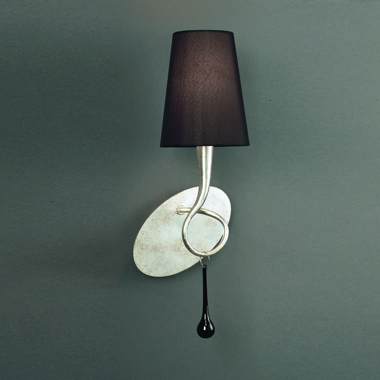 Бра Paola Painted Silver 3538 (ткань, цвет черный)