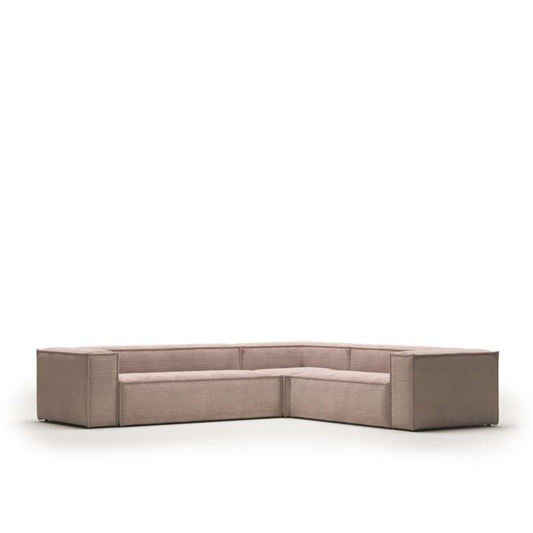Угловой диван Blok розового цвета