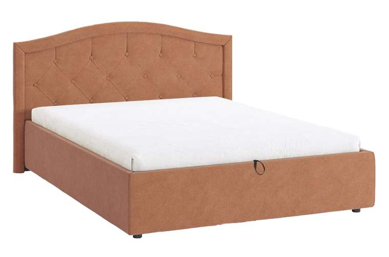 Кровать Верона 2 140х200 персикового цвета с подъемным механизмом 
