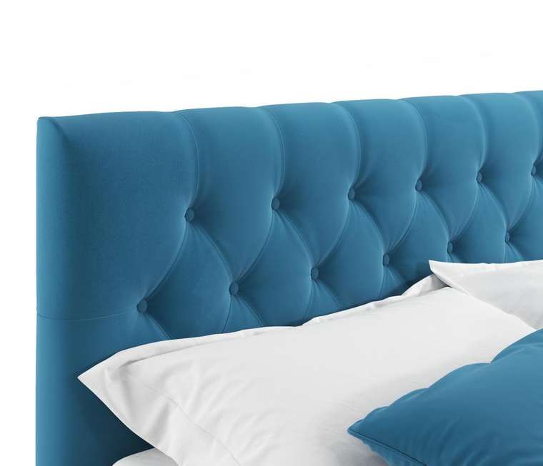 Кровать Verona 140х200 с ортопедическим основанием синего цвета