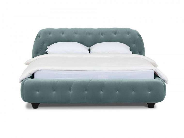 Кровать Cloud серо-бирюзового цвета 160х200
