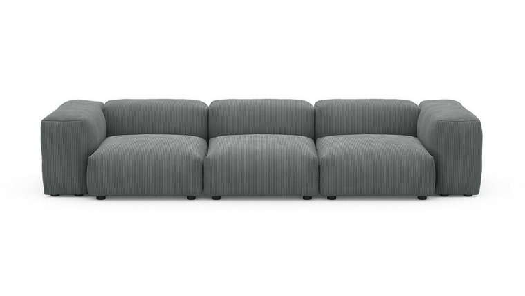 Прямой диван Фиджи светло-серого цвета