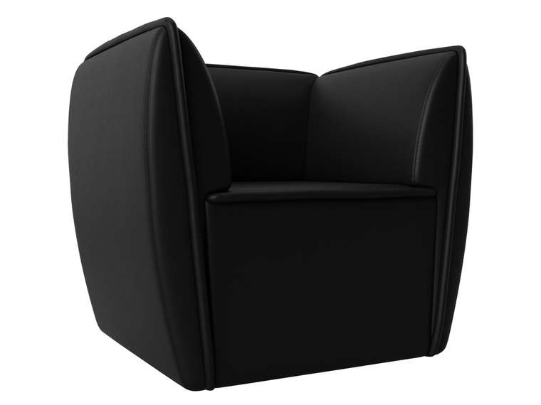 Кресло Бергамо черного цвета (экокожа)