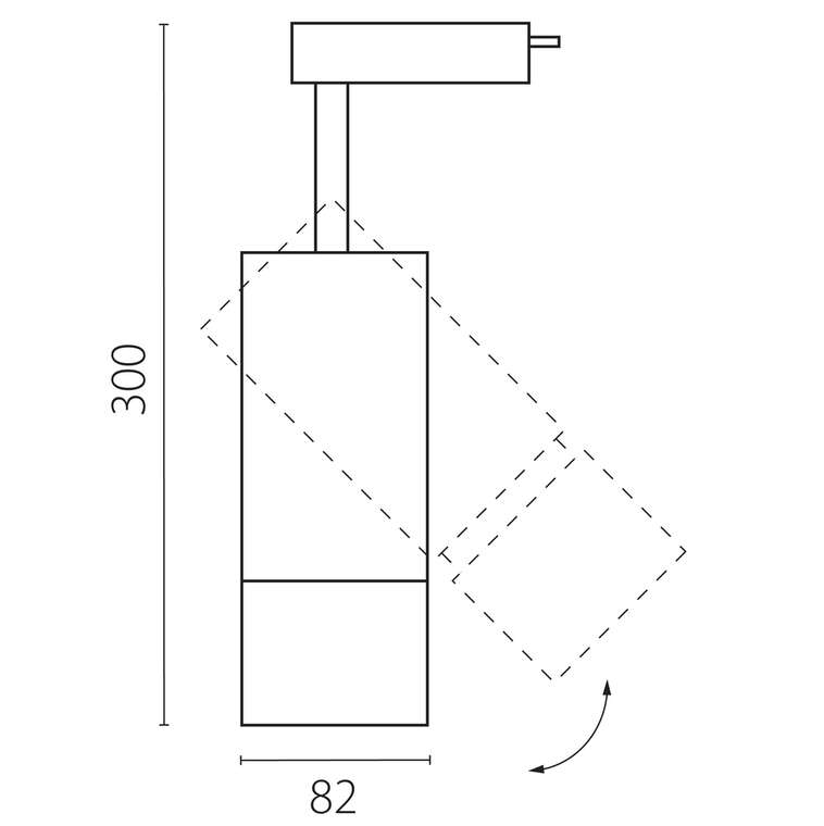 Светильник для 1-фазного трека VOLTA LED COB 30W 2700LM 18-60G БЕЛЫЙ 3000K