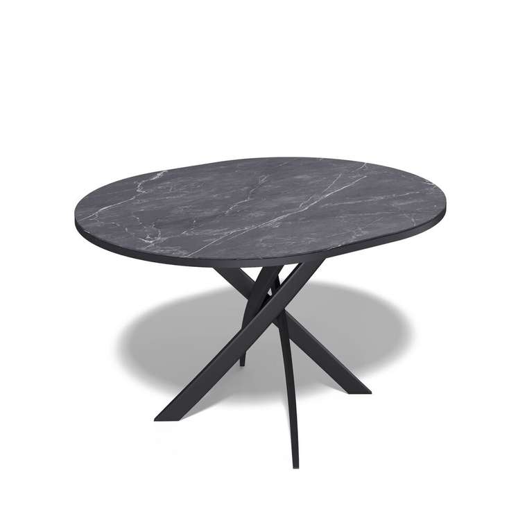 Раздвижной обеденный стол R1000s черного цвета