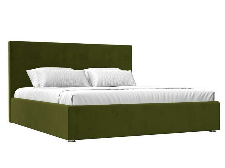 Кровать Кариба 200х200 зеленого цвета с подъемным механизмом