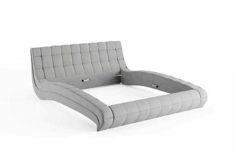 Кровать Milano 180х200 светло-серого цвета без основания и подъемного механизма