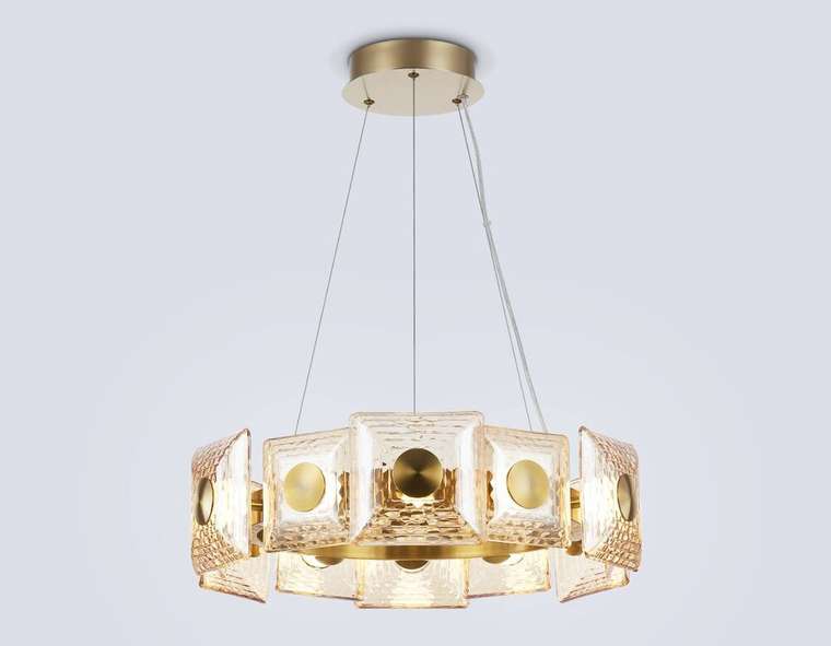 Подвесная люстра Crystal LH31021 (стекло, цвет янтарный)