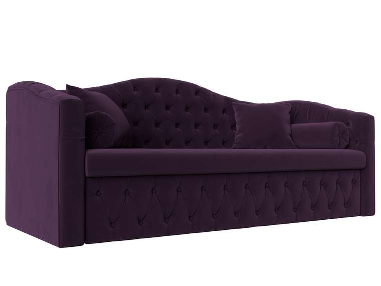 Прямой диван-кровать Мечта фиолетового цвета
