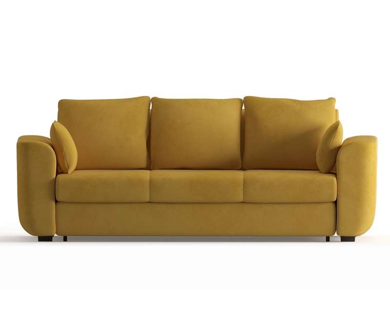 Диван-кровать Салтфорд в обивке из велюра желтого цвета