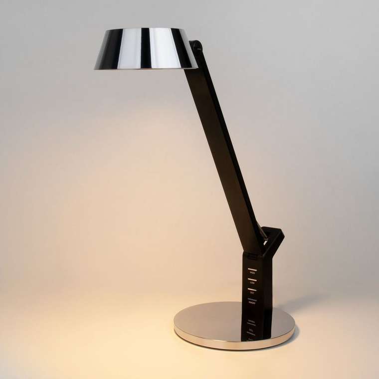 Светодиодная настольная лампа с сенсорным управлением 80426/1 черный/серебро Slink